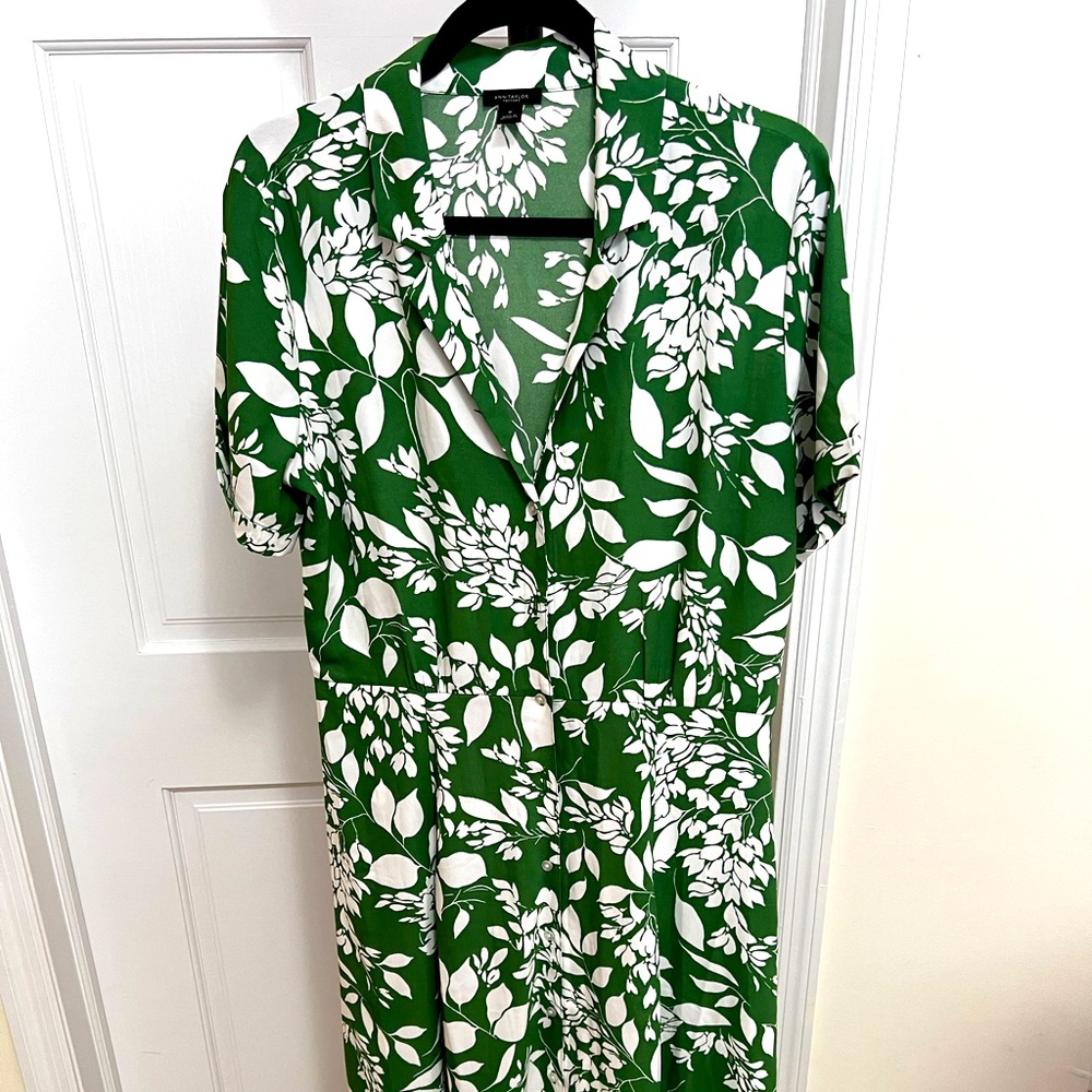 Green floral dress